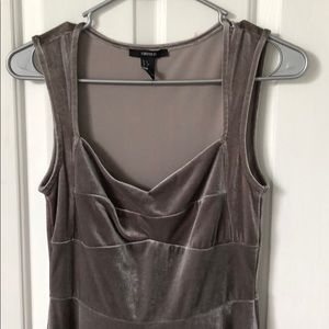 Forever 21 silver velvet dress
